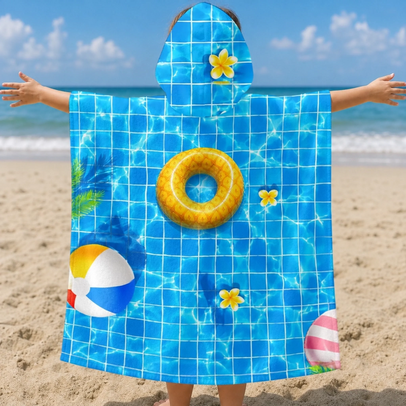 Custom Photo Poncho Beach Towel - Personalized Summer Vacation And Travel Gifts For Women, Men, Kids - Summer Is Calling