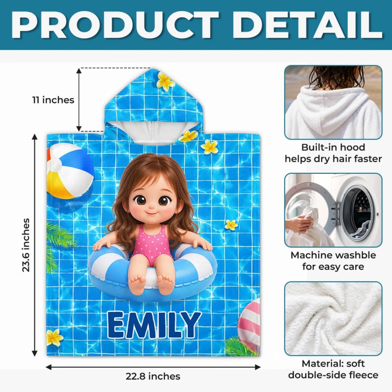 Custom Photo Poncho Beach Towel - Personalized Summer Vacation And Travel Gifts For Women, Men, Kids - Summer Is Calling
