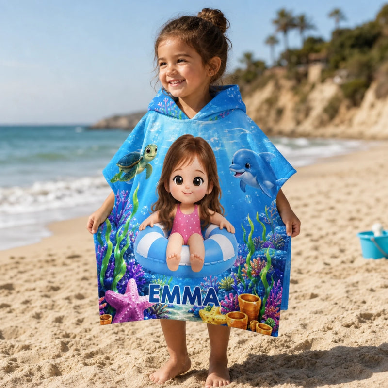 Custom Photo Poncho Beach Towel - Personalized Summer Vacation And Travel Gifts For Women, Men, Kids - Summer Is Calling