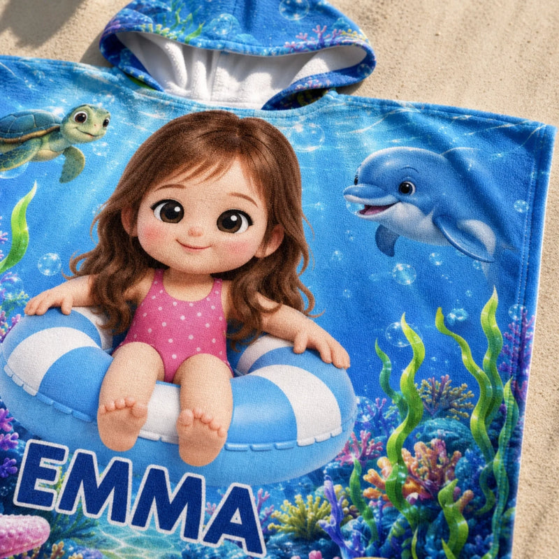 Custom Photo Poncho Beach Towel - Personalized Summer Vacation And Travel Gifts For Women, Men, Kids - Summer Is Calling