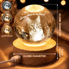 Custom Photo Crystal Globe Lamp - Personalized Pet Memorial Sympathy Gifts For Dogs, Cats - Never Gone From Heart