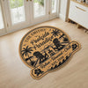 Custom Poolside Shaped Doormat - Personalized Summer Vacation And Travel Gifts For Mom, Dad, Brother, Sister, Kids - Welcome To Our Oasis