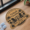Custom Poolside Shaped Doormat - Personalized Summer Vacation And Travel Gifts For Mom, Dad, Brother, Sister, Kids - Welcome To Our Oasis
