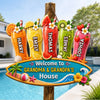 Custom Poolside Wood Sign - Personalized Summer Vacation And Travel Gifts For Grandma, Grandpa - Pool Days Family Way
