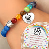 Custom Photo Rainbow Bridge Bracelet - Personalized Pet Memorial Sympathy Gifts For Dogs, Cats - Keep Me Safe Within Your Heart