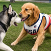 Custom USA World Football Pet Jersey - Personalized Birthday Gifts For Football Dog Cat Lovers, Dog Dad And Mom, Cat Owners - Furry Patriot On The Field