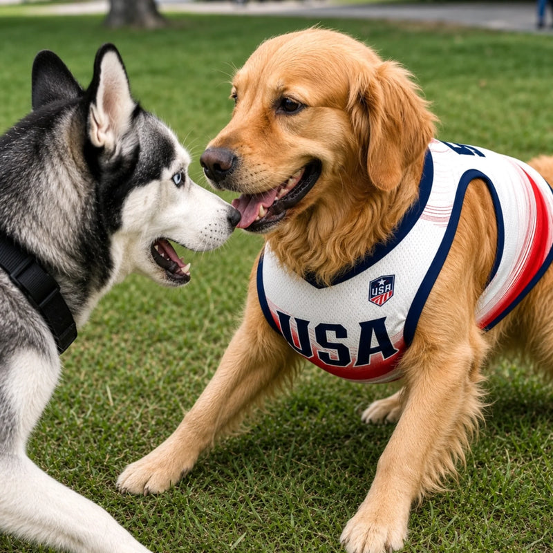Custom USA World Football Pet Jersey - Personalized Birthday Gifts For Football Dog Cat Lovers, Dog Dad And Mom, Cat Owners - Furry Patriot On The Field
