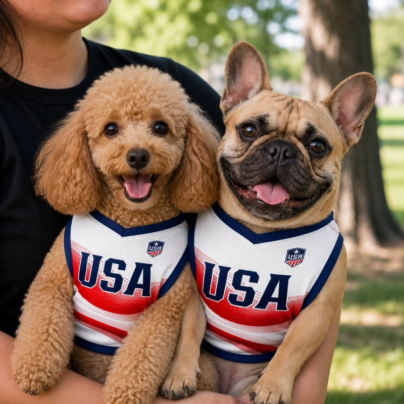 Custom USA World Football Pet Jersey - Personalized Birthday Gifts For Football Dog Cat Lovers, Dog Dad And Mom, Cat Owners - Furry Patriot On The Field