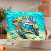Custom Tempered Glass Cutting Board - Personalized Birthday Gifts For Mom, Grandma - Turtle Love