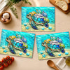 Custom Tempered Glass Cutting Board - Personalized Birthday Gifts For Mom, Grandma - Turtle Love