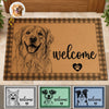 Personalized Photo Home Decor Decorative Mat - Personalized Birthday Gifts For Dog Cat Lovers, Dog Dad And Mom, Cat Owners - Home Is Where The Paws Are