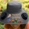 Custom Hat With Fans Solar Power - Personalized Birthday Garden Gifts For Gardeners - Cool Shade, Happy Planting