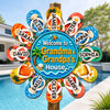 Custom Poolside Wood Sign - Personalized Summer Vacation And Travel Gifts For Grandma, Grandpa - Sun Splash Together