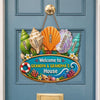 Custom Poolside Wood Sign - Personalized Summer Vacation And Travel Gifts For Grandma, Grandpa - Making Waves Together