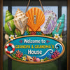 Custom Poolside Wood Sign - Personalized Summer Vacation And Travel Gifts For Grandma, Grandpa - Making Waves Together