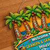Custom Poolside Wood Sign - Personalized Summer Vacation And Travel Gifts For Grandma, Grandpa - Grandkids Pool Party