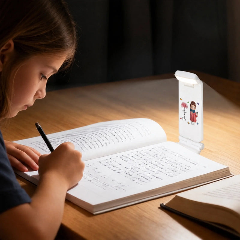 Custom Clip LED Reading Lamp - Personalized Bookish Gifts For Book Lovers, Bookworms, Readers - Books Are My Happy Place