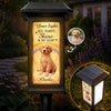 Custom Photo Solar Garden Light - Personalized Pet Memorial Sympathy Gifts For Dogs, Cats - Always Chasing Rainbows
