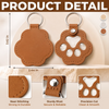 Custom Photo Leather Pet Hair Keychain - Personalized Pet Memorial Sympathy Gifts For Dogs, Cats - Love Never Leaves