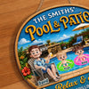 Custom Poolside Wood Sign - Personalized Summer Vacation And Travel Gifts For Mom, Dad, Kids - Pool Time Together