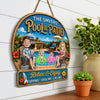 Custom Poolside Wood Sign - Personalized Summer Vacation And Travel Gifts For Mom, Dad, Kids - Pool Time Together