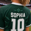 Custom Women's Mexico World Football Jersey Crop Tee - Personalized Birthday Gifts For Football Lovers, Sports Fans, Sports Lovers - Green Blood, Bold Heart, Zero Limits