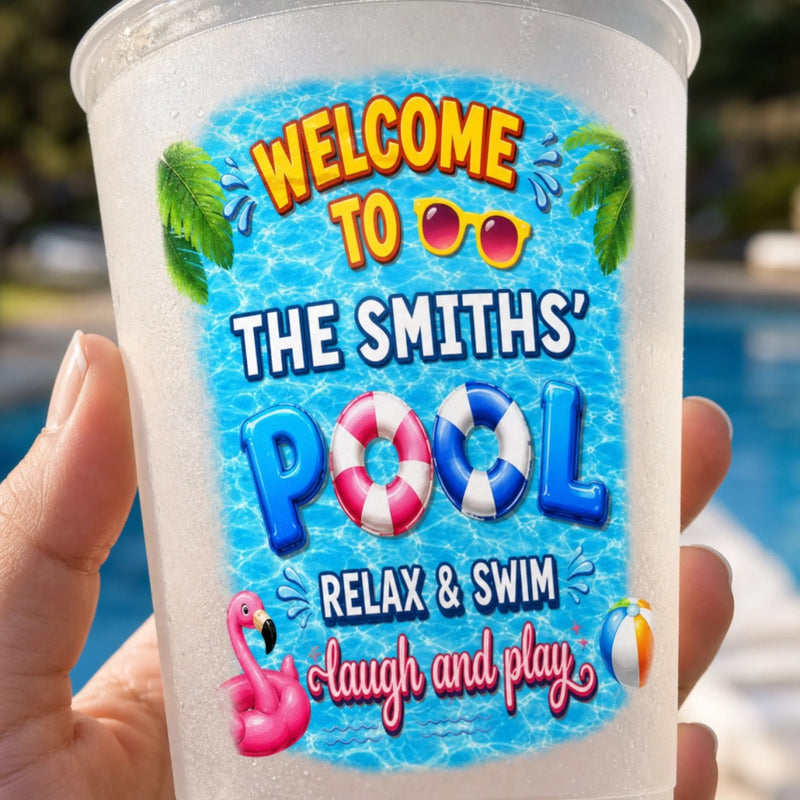 Custom Party Cups - Personalized Summer Vacation And Travel, Poolside Gifts For Best Friends, Family - Making Waves All Summer Long