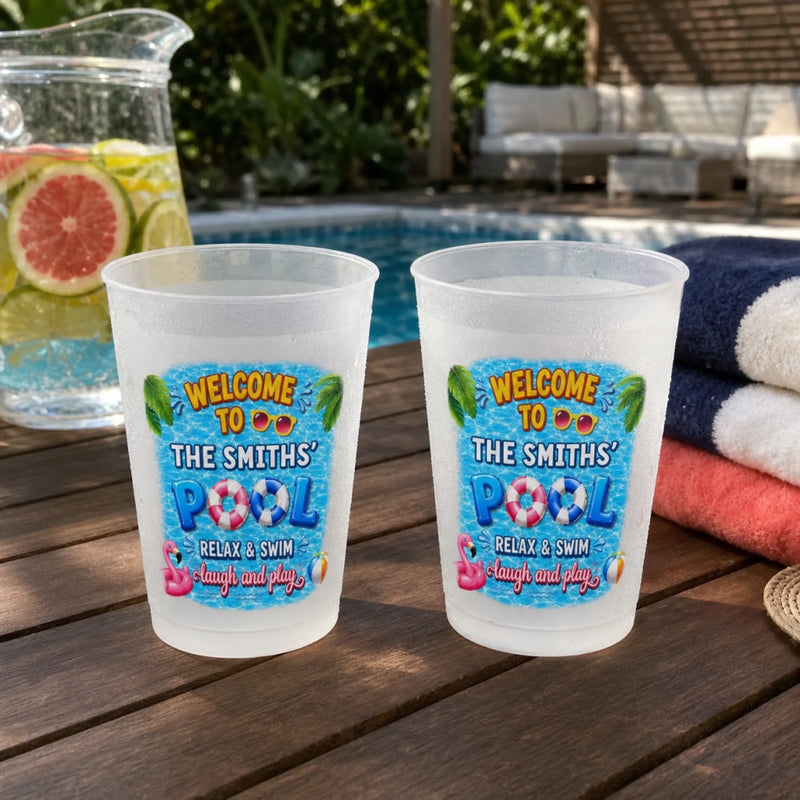 Custom Party Cups - Personalized Summer Vacation And Travel, Poolside Gifts For Best Friends, Family - Making Waves All Summer Long