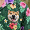 Custom Photo Unisex Tropical Hawaiian Aloha Shirt - Personalized Summer Vacation And Travel Gifts For Dog Cat Lovers, Dog Dad And Mom, Cat Owners - Sun Sand And Paws