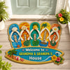Custom Shaped Doormat - Personalized Summer Vacation And Travel Gifts For Grandma, Grandpa - Beach Days With Grandkids