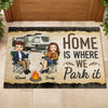 Custom Home Decor Decorative Mat - Personalized Anniversary Wedding Camping Gifts For Campers, Husband And Wife, Him And Her - Home Is Where We Park It