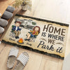 Custom Home Decor Decorative Mat - Personalized Anniversary Wedding Camping Gifts For Campers, Husband And Wife, Him And Her - Home Is Where We Park It
