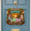 Custom Poolside Wood Sign - Personalized Summer Vacation And Travel Gifts For Mom, Dad, Kids - Making Waves Daily