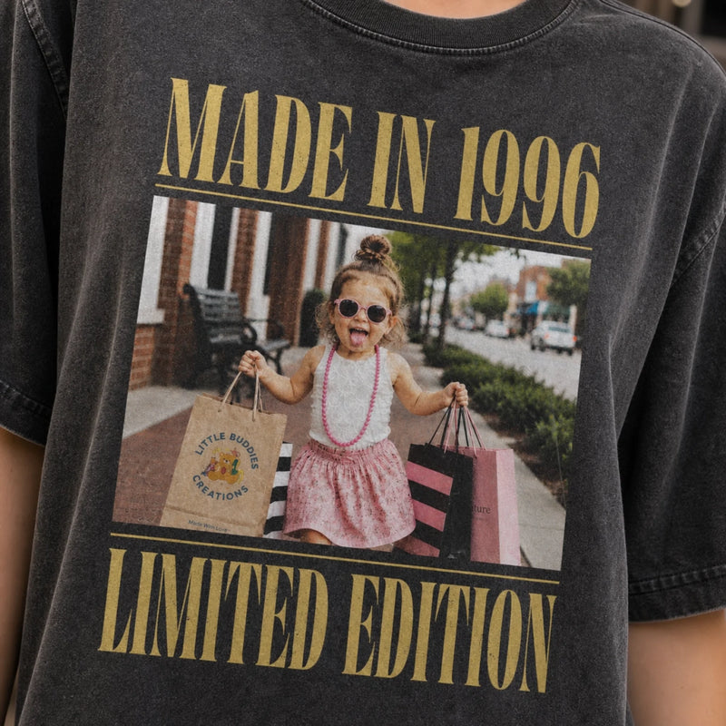 Custom Photo Washed Cotton T-shirt - Personalized Birthday Gifts For Men, Women - Too Iconic To Be Replicated