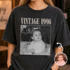 Custom Photo Washed Cotton T-shirt - Personalized Birthday Gifts For Men, Women - Main Character Since Day One