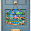 Custom Poolside Wood Sign - Personalized Summer Vacation And Travel Gifts For Grandma, Grandpa - Splash Laugh Repeat