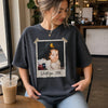 Custom Photo Washed Cotton T-shirt - Personalized Birthday Gifts For Men, Women - Born A Legend