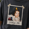 Custom Photo Washed Cotton T-shirt - Personalized Birthday Gifts For Men, Women - Born A Legend