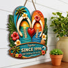 Custom Poolside Wood Sign - Personalized Summer Vacation And Travel Gifts For Husband And Wife, Him And Her - Still Walking Side By Side