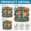 Custom Poolside Wood Sign - Personalized Summer Vacation And Travel Gifts For Husband And Wife, Him And Her - Partners In Prime Poolside Laziness