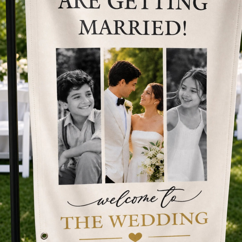 Custom Photo Welcome Banner - Personalized Anniversary Wedding Gifts For Husband And Wife, Him And Her - Best Day Ever, Hands Down