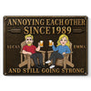 Custom Home Decor Metal Sign - Personalized  Anniversary Wedding Gifts For Husband And Wife, Him And Her - The Blueprint Of Chaotic Couples