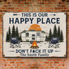 Custom Home Decor Metal Sign - Personalized Birthday Camping Gifts For Campers, Husband And Wife, Him And Her - Happy Campers Only