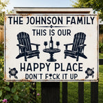 Custom Home Decor Metal Sign - Personalized  Summer Vacation And Travel Gifts For Husband And Wife, Him And Her - Our Favorite Escape