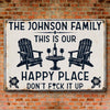 Custom Home Decor Metal Sign - Personalized  Summer Vacation And Travel Gifts For Husband And Wife, Him And Her - Our Favorite Escape