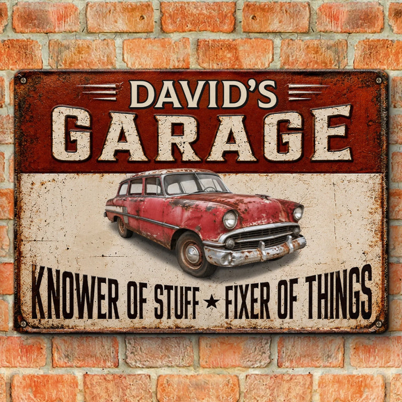 Custom Photo Home Decor Metal Sign - Personalized Birthday Gifts For Men, Man Cave, Dad, Grandpa - The Master Of All Trades Resides Here