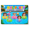 Custom Poolside Home Decor Metal Sign - Personalized Summer Vacation And Travel, Poolside Gifts For Grandma, Grandpa - Sunshine And Sweet Memories