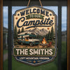 Custom Wood Sign - Personalized Birthday Camping Gifts For Campers, Mom, Dad, Brother, Sister, Kids - Home Is The Campsite