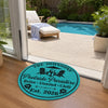 Custom Poolside Shaped Doormat - Personalized Birthday Gifts For Mom, Dad, Brother, Sister, Kids - Backyard Bar
