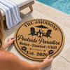 Custom Poolside Shaped Doormat - Personalized Birthday Gifts For Mom, Dad, Brother, Sister, Kids - Backyard Bar